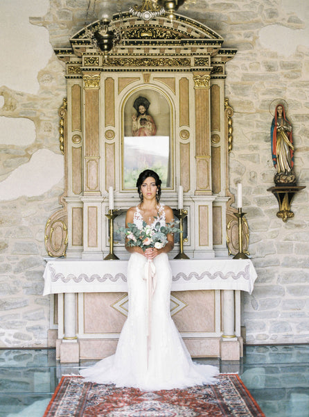 Spanish Intimate Wedding Venue - silk ribbons amongst the olive groves