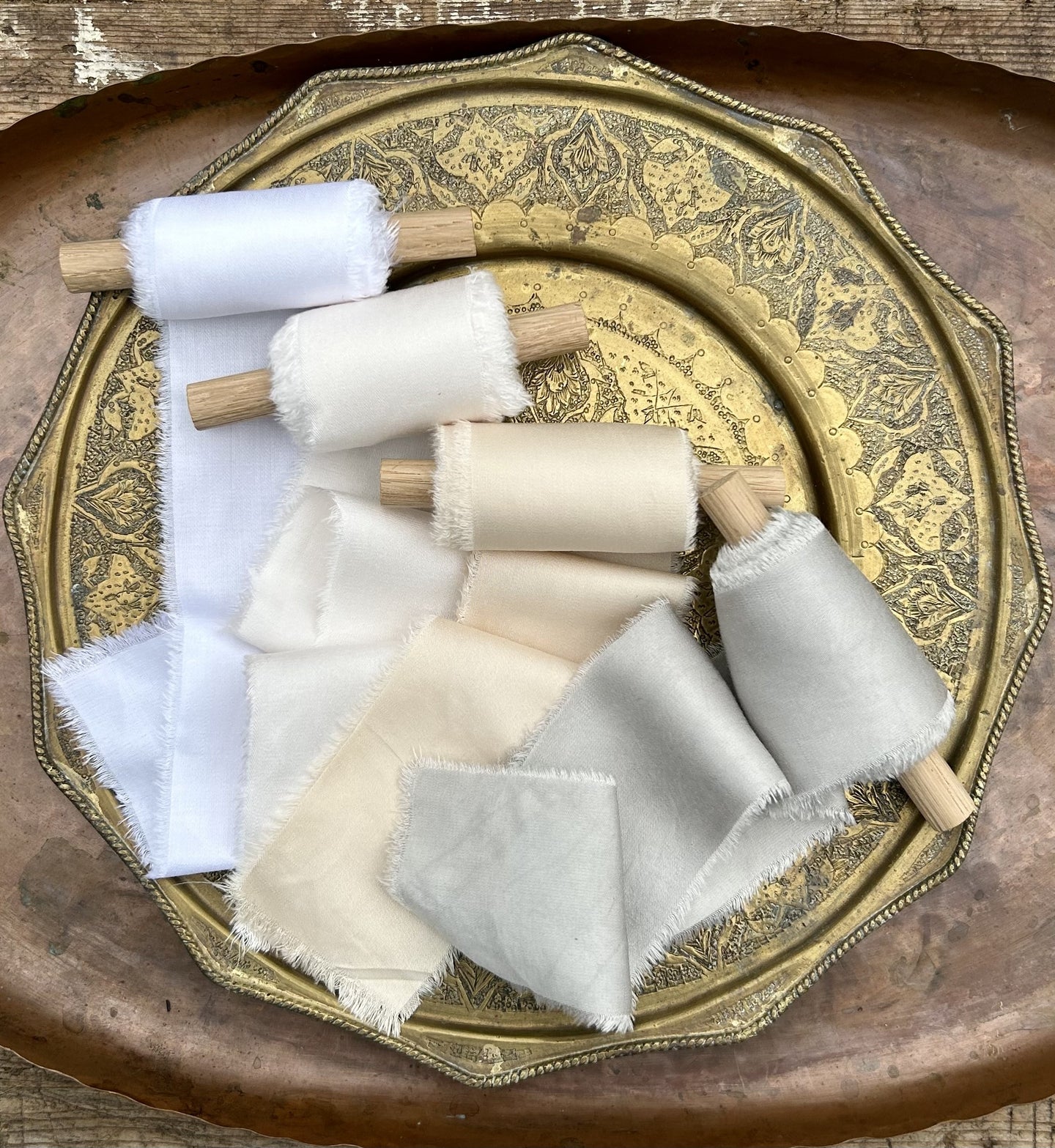 Lot #1 - 11 metres of bamboo silk, 4 colours