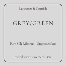 Load image into Gallery viewer, SALE - Grey / Green mixed widths, 10 metres, lengths at least 1 metre each

