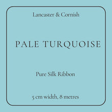 Load image into Gallery viewer, Lot #2 Bespoke LONDON turquoise bias silk ribbon
