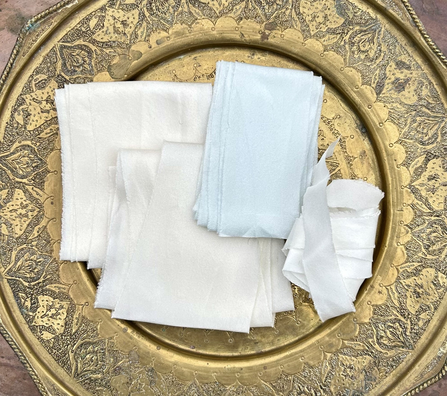 Lot #3 - 7 metres of pure silk ribbon