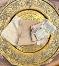 Load image into Gallery viewer, Lot #18 6 metres of botanically dyed silk ribbons
