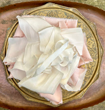 Load image into Gallery viewer, Lot #19 7 metres of botanically dyed silk ribbons
