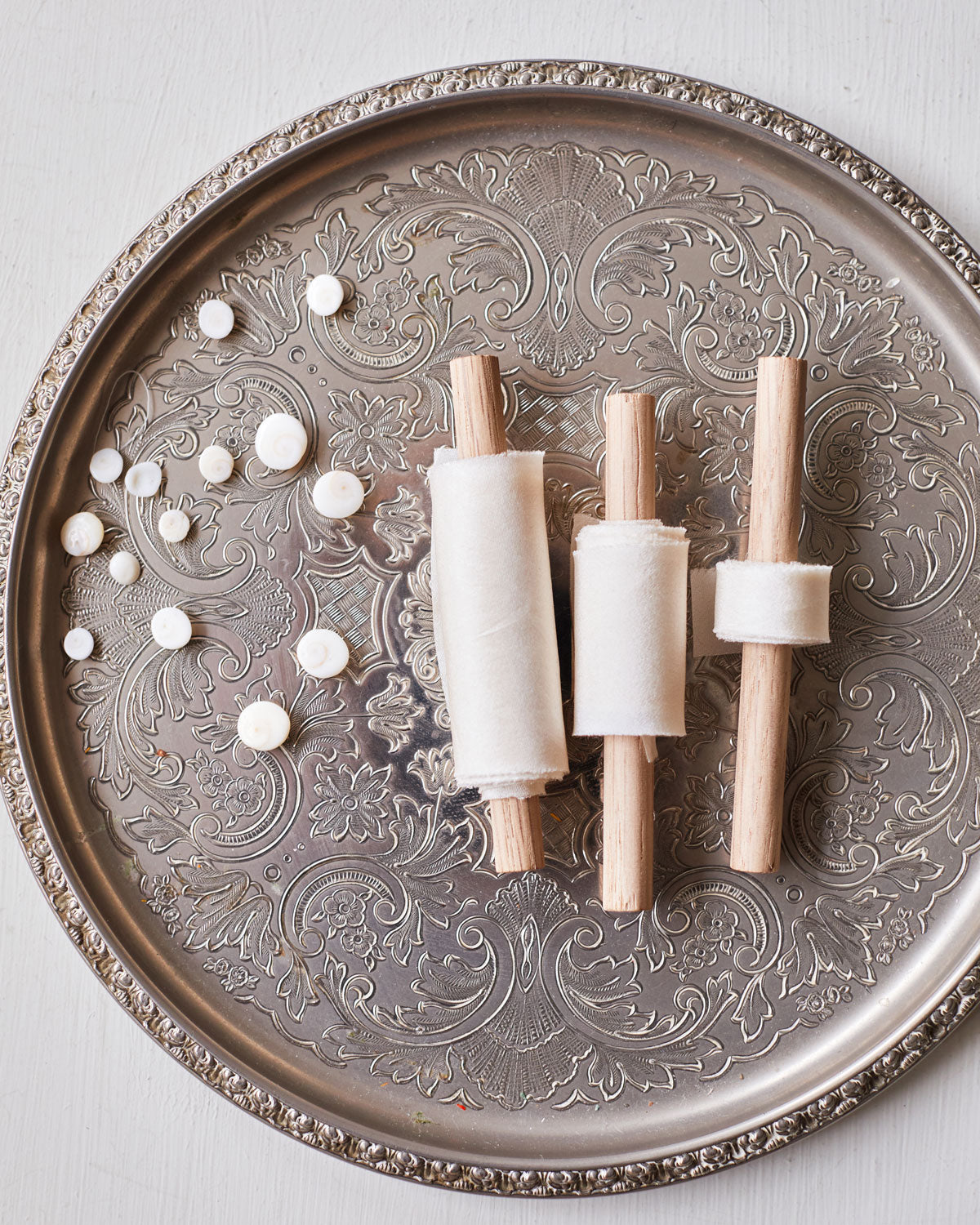 12 metres Narrow - pink / Ivory mix - 1.5 cm width (6 metres of 2 colours)